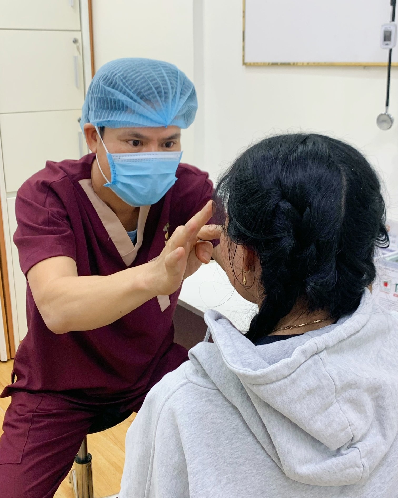 Nose augmentation procedure according to medical standards.