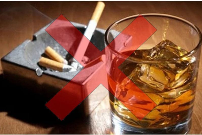 Không sử dụng chất kích thích sau khi căng chỉ da