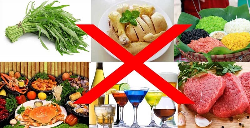 Tránh ăn các nhóm thực phẩm dễ gây kích ứng mí mắt