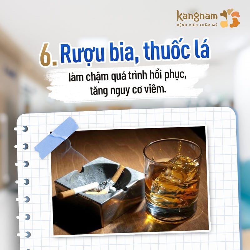 Cắt mí kiêng gì - Tránh dùng rượu, bia, chất kích thích