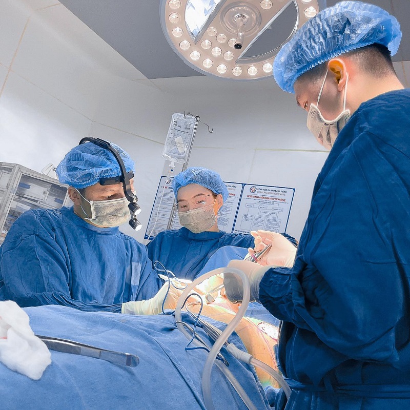 Standard medical breast augmentation procedure
