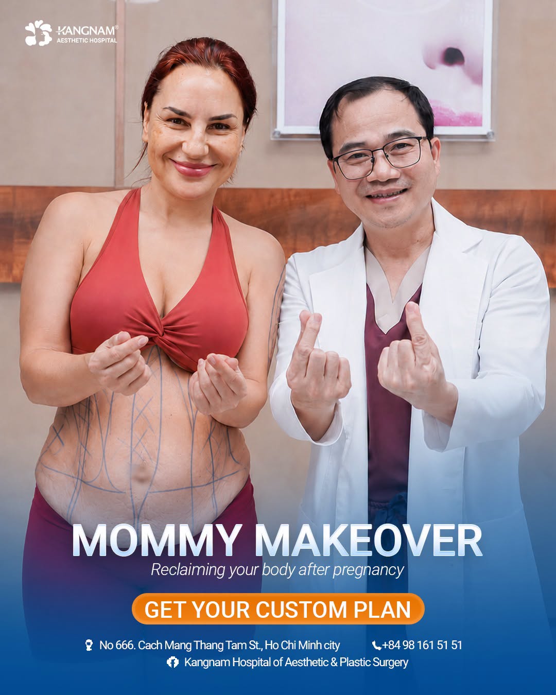 Clients possess a slim and attractive figure after liposuction