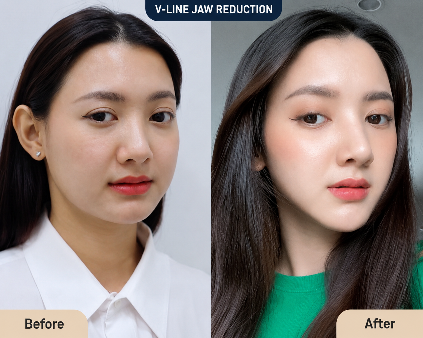 After cheekbone reduction, results will be maintained long-term