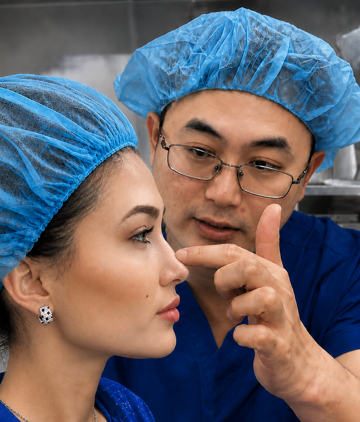 Hump Reduction Rhinoplasty and Drooping Nasal Tip Correction: Emma Achieves a More Harmonious Facial Profile at Kangnam