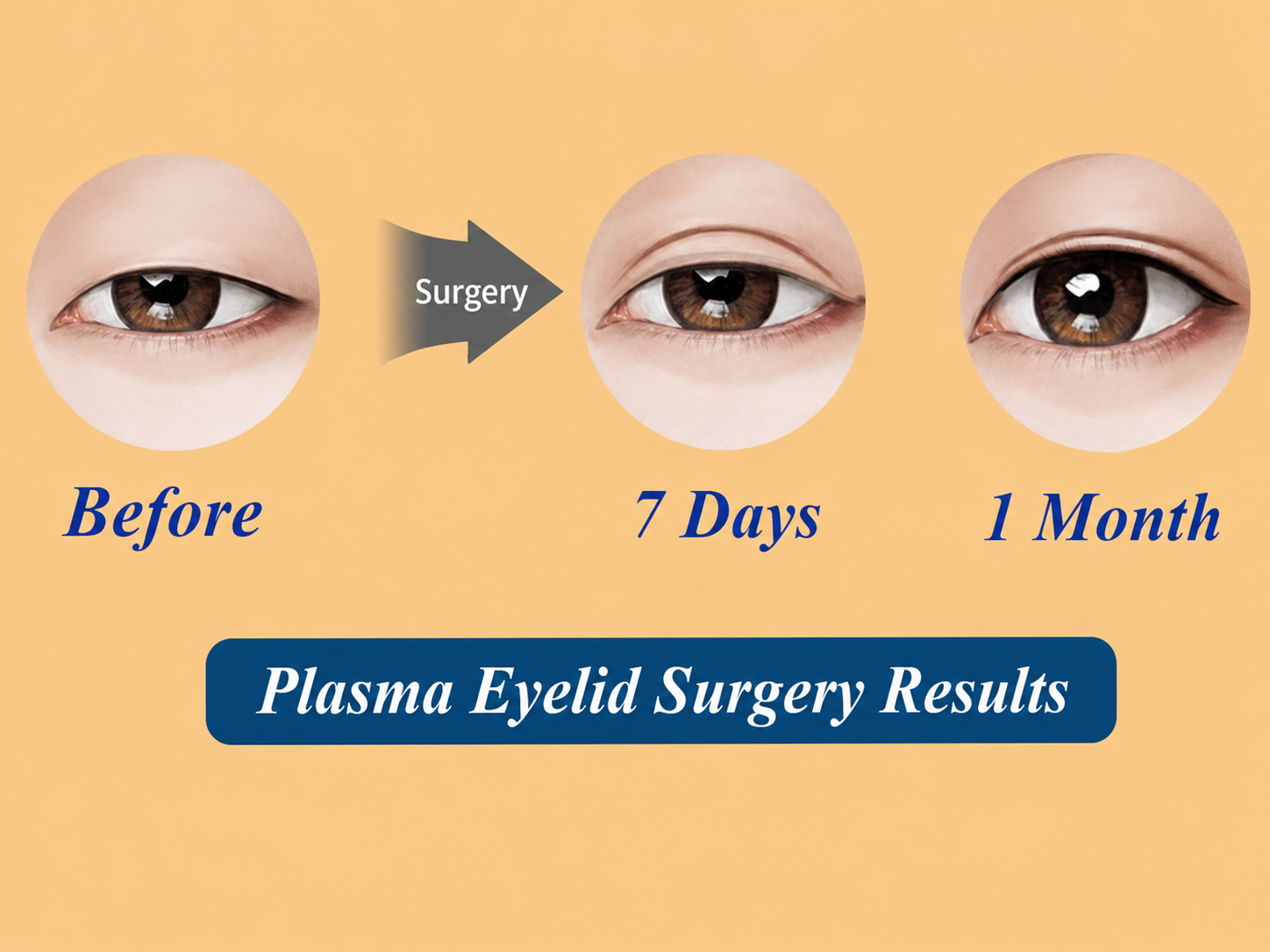 Plasma eyelid contouring features minimal swelling, low pain, and rapid recovery