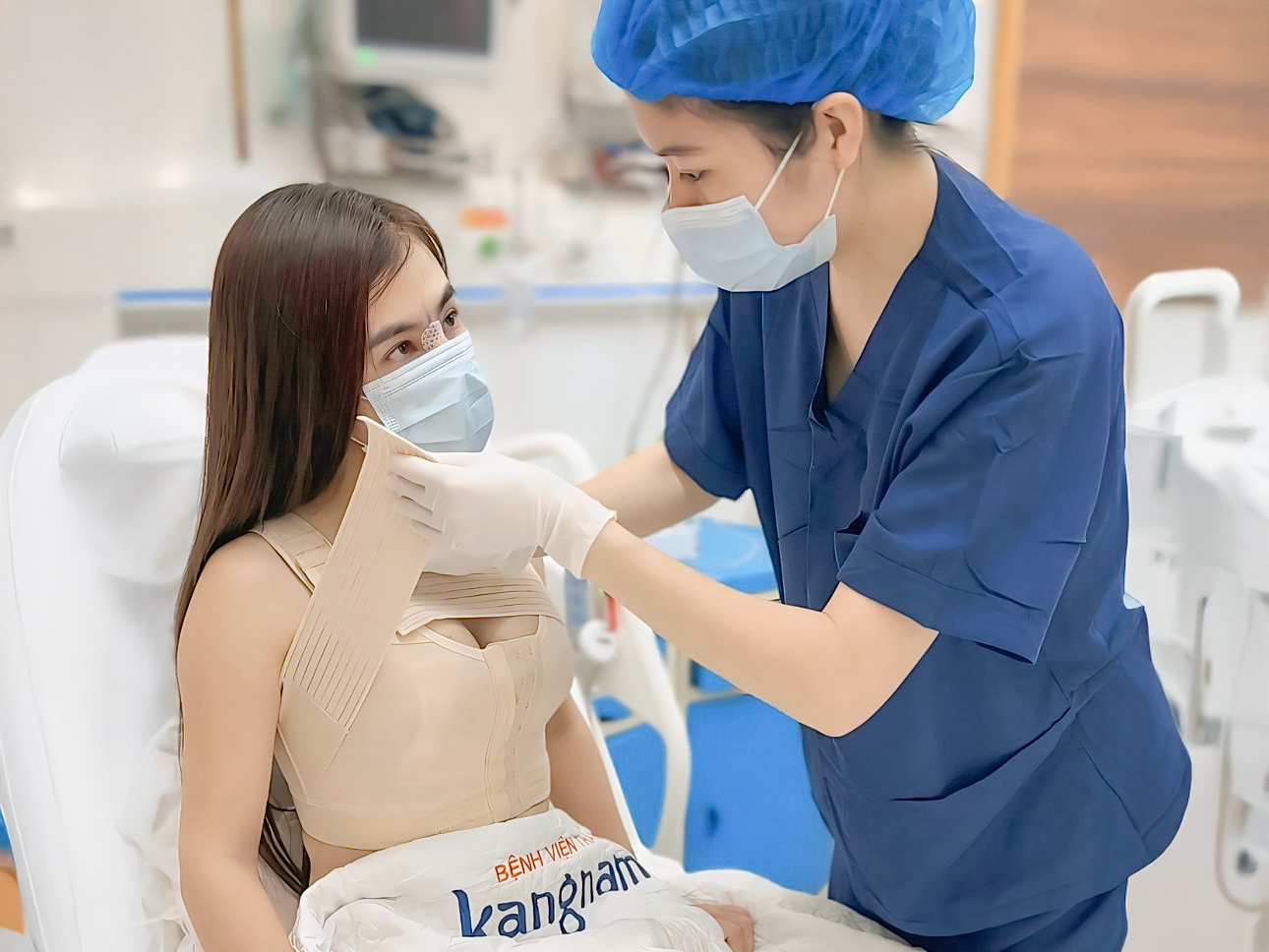 The areola reduction process at Kangnam Hospital takes place safely and meticulously, with doctors always listening to client feedback