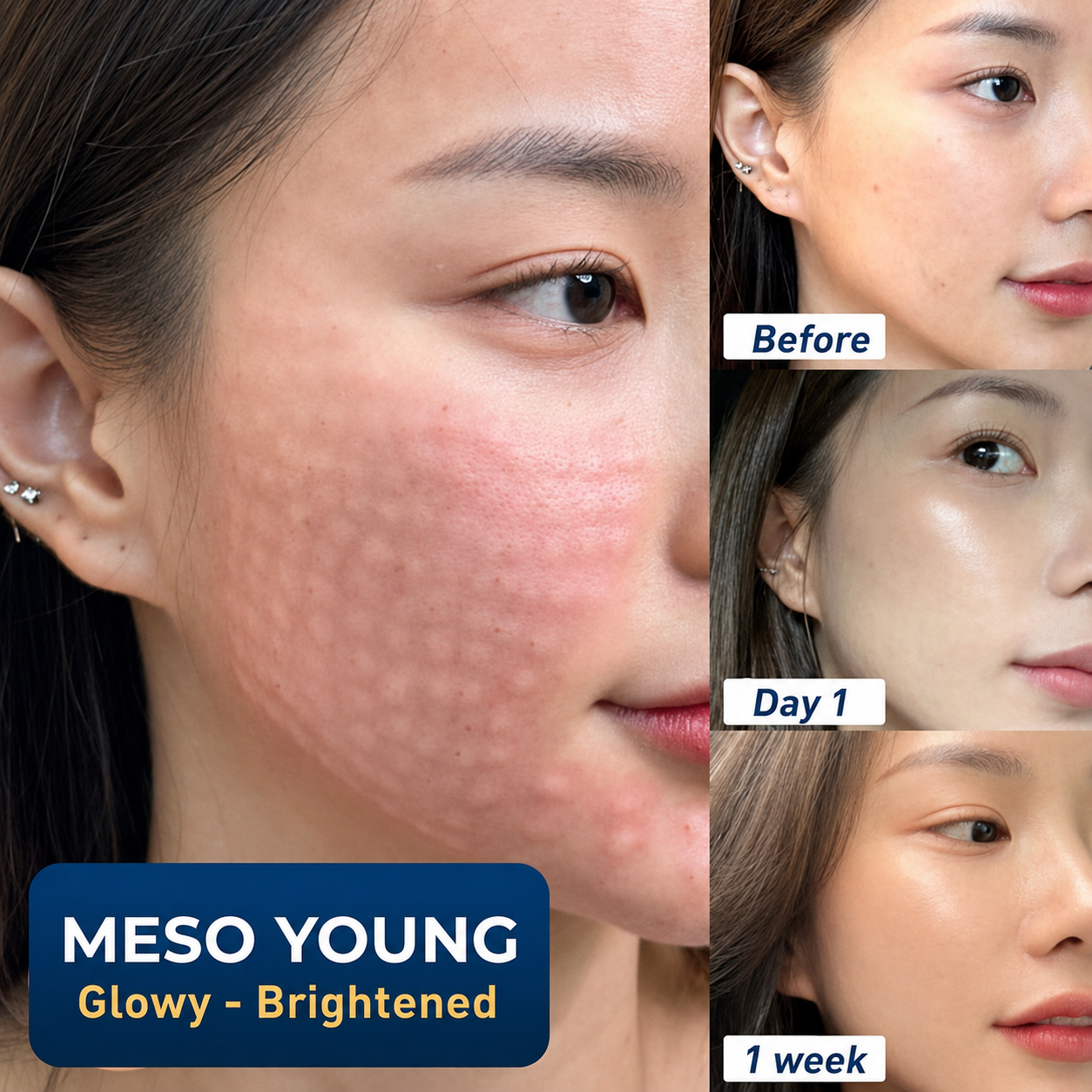 Mesotherapy may begin to show noticeable effects several days after treatment.