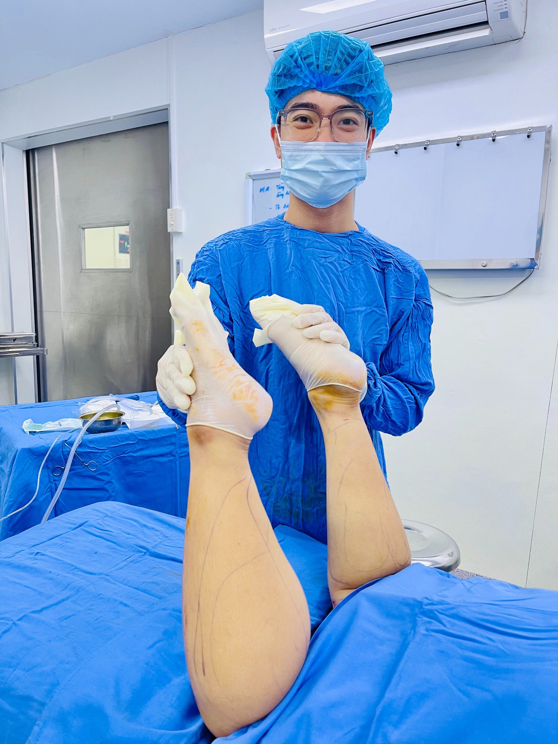 Liposuction may be suitable when large calves are caused mainly by excess fat.