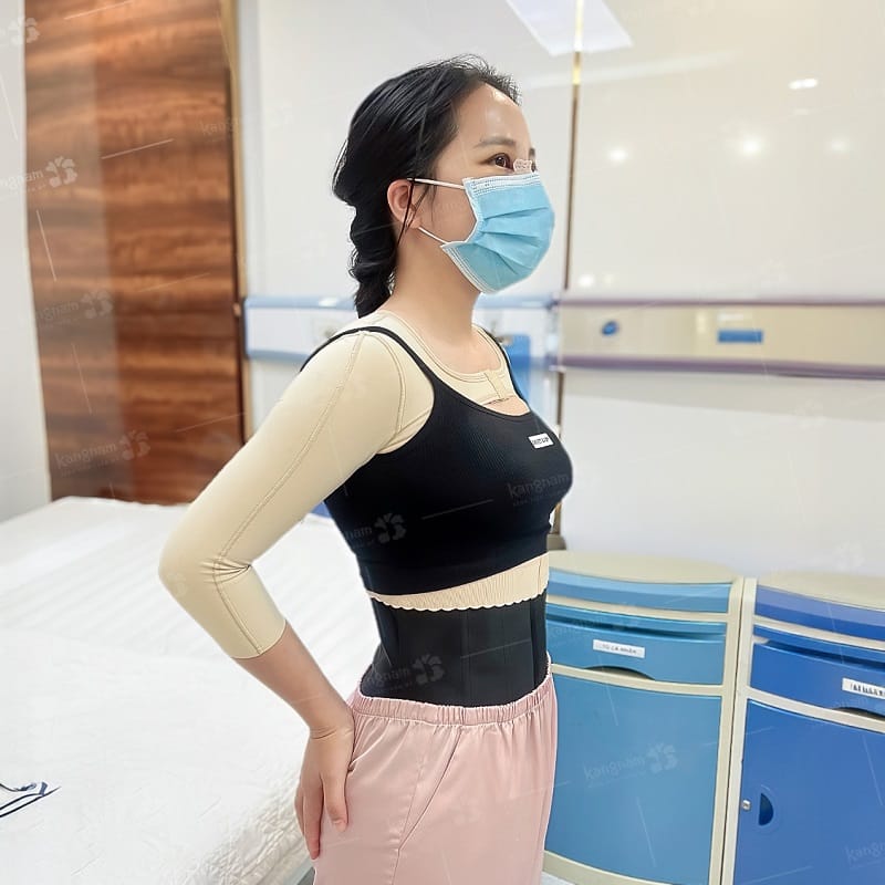 Maintain wearing the abdominal compression binder for the first 2 months post-liposuction