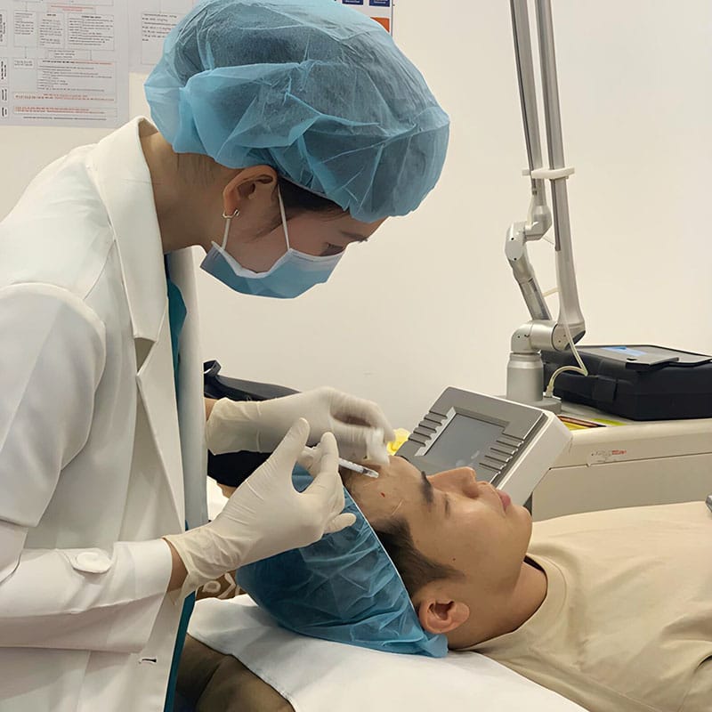 Botulinum toxin injections are relatively quick and generally require little recovery time.