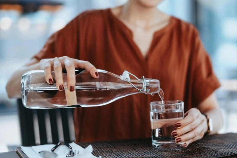 Drinking enough water supports general health during recovery.