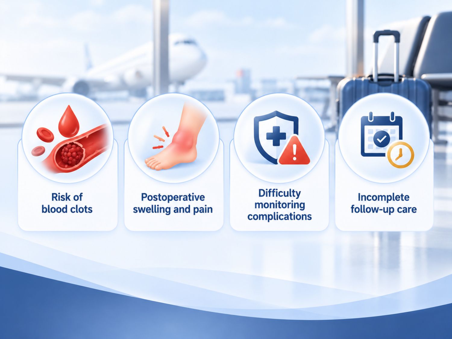 When you can fly after surgery depends on the type of procedure, your recovery progress, flight duration, and your treating doctor's assessment