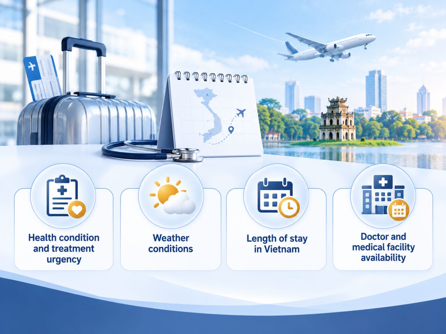 The most suitable time to visit Vietnam for medical treatment depends not only on the weather but also on your health condition, type of surgery, length of stay, and the doctor's availability
